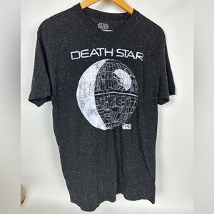 $4/25 - Star Wars Death Star Graphic Speckled Short Sleeve T-Shirt Mens Unisex L